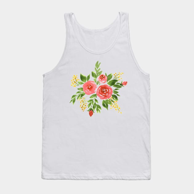 Floral composition with roses Tank Top by foxeyedaisy